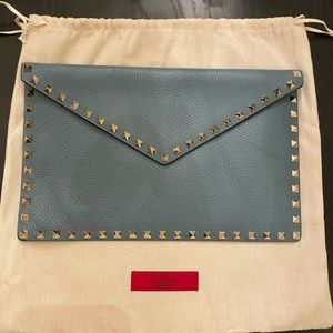 Valentino envelope clutch in like new condition with duster bag
